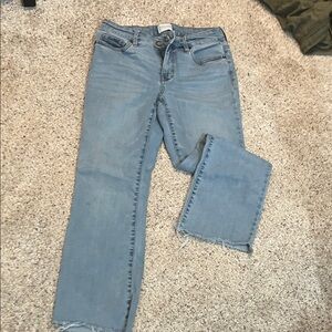 crown & ivy Light Wash Straight Leg Jeans